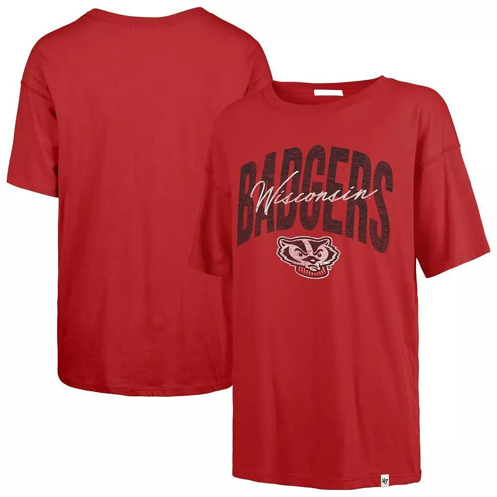 Women's '47 Red Wisconsin Badgers Muse Sadie T-Shirt,  Product Image