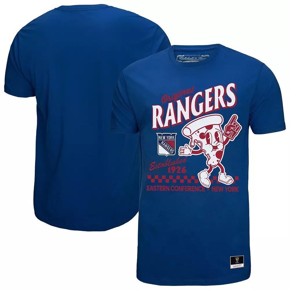 Men's Mitchell & Ness Blue New York Rangers Local Food T-Shirt, Size: XL, Ran Blue Product Image