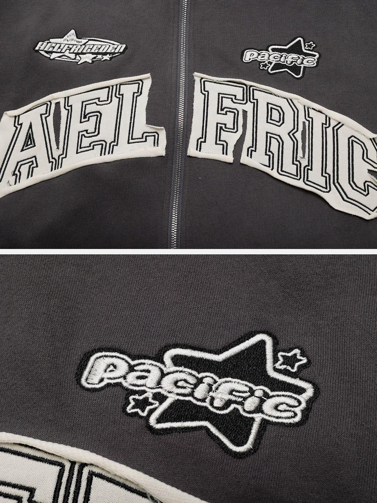 Aelfric Eden Applique Zip Up Hoodie Product Image