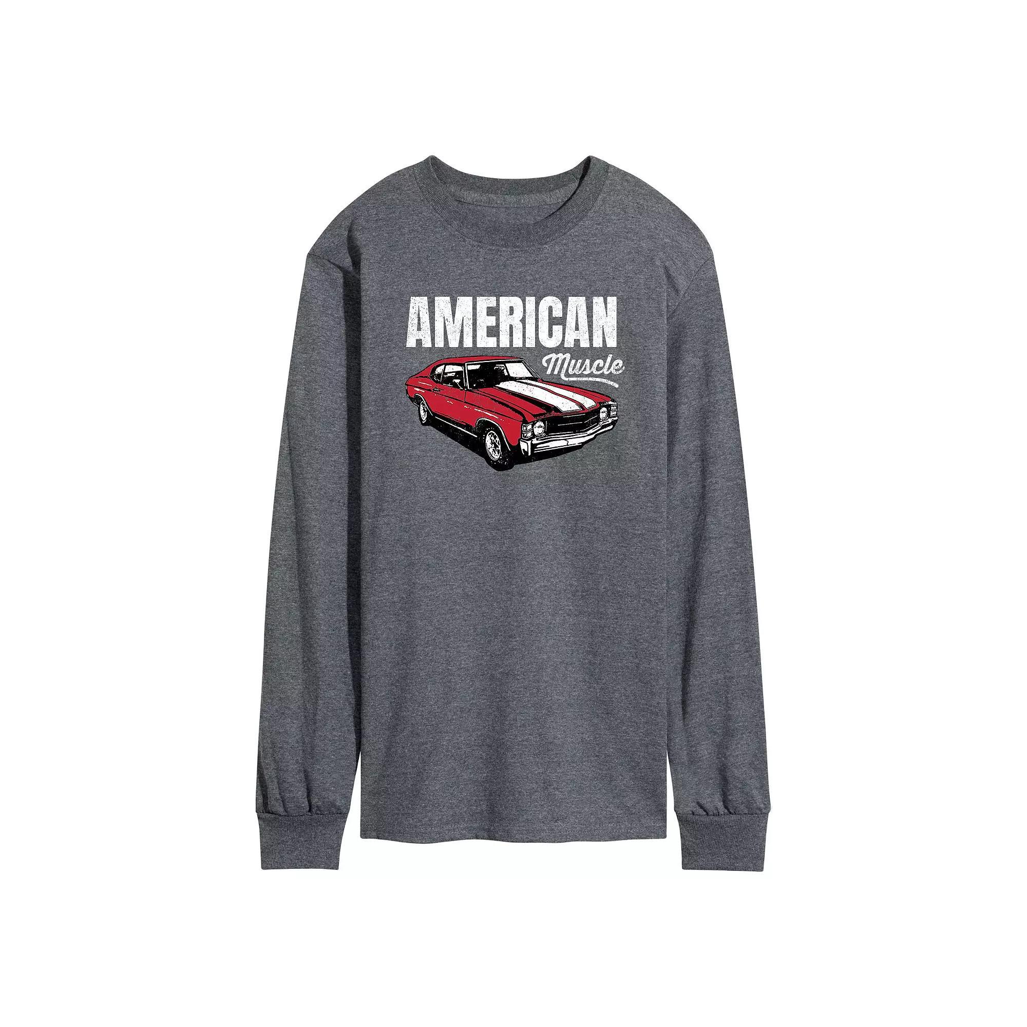 Men's American Muscle Long Sleeve Graphic Tee,  Product Image