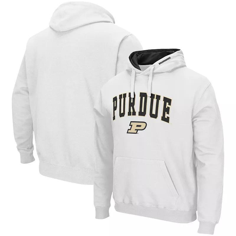 Men's Colosseum White Washington State Cougars Arch & Logo 3.0 Pullover Hoodie,  Product Image