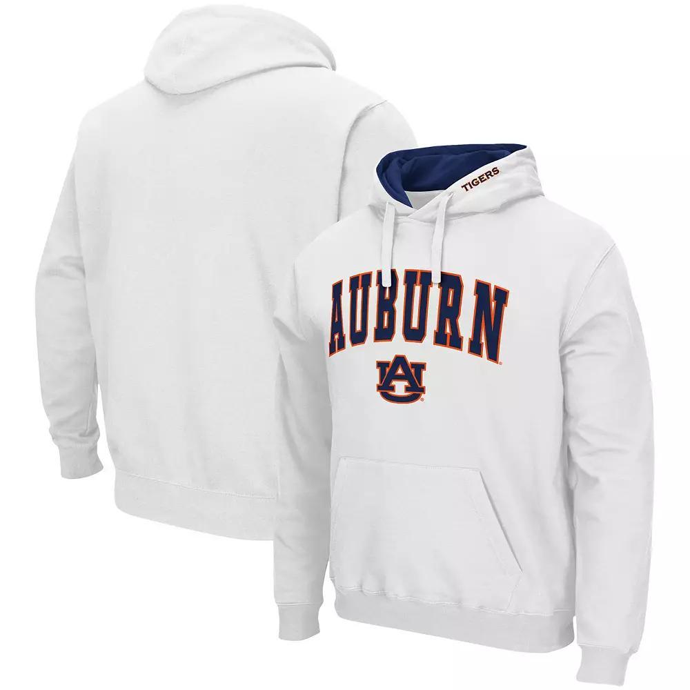 Men's Colosseum White Auburn Tigers Arch & Logo 3.0 Pullover Hoodie, Size: XL Product Image