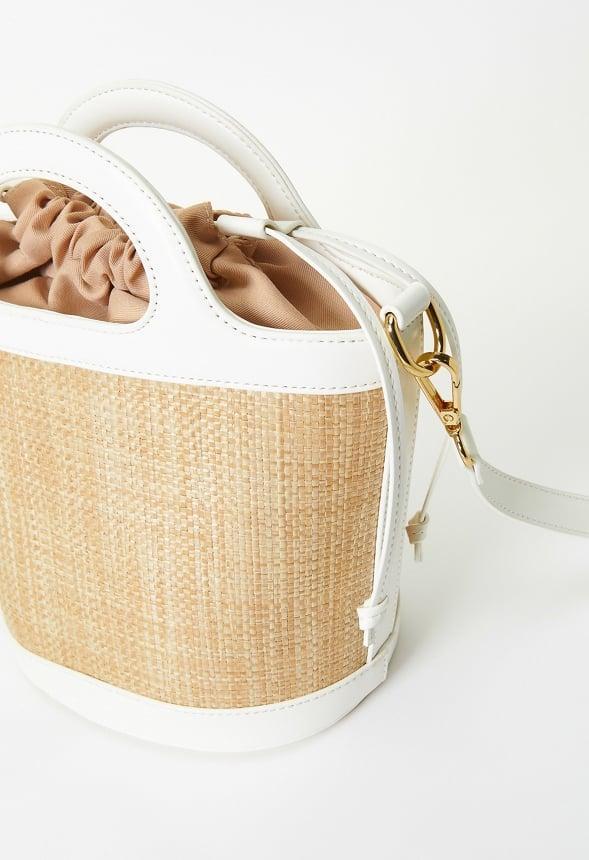 Raffia Bucket Bag With Handle Product Image