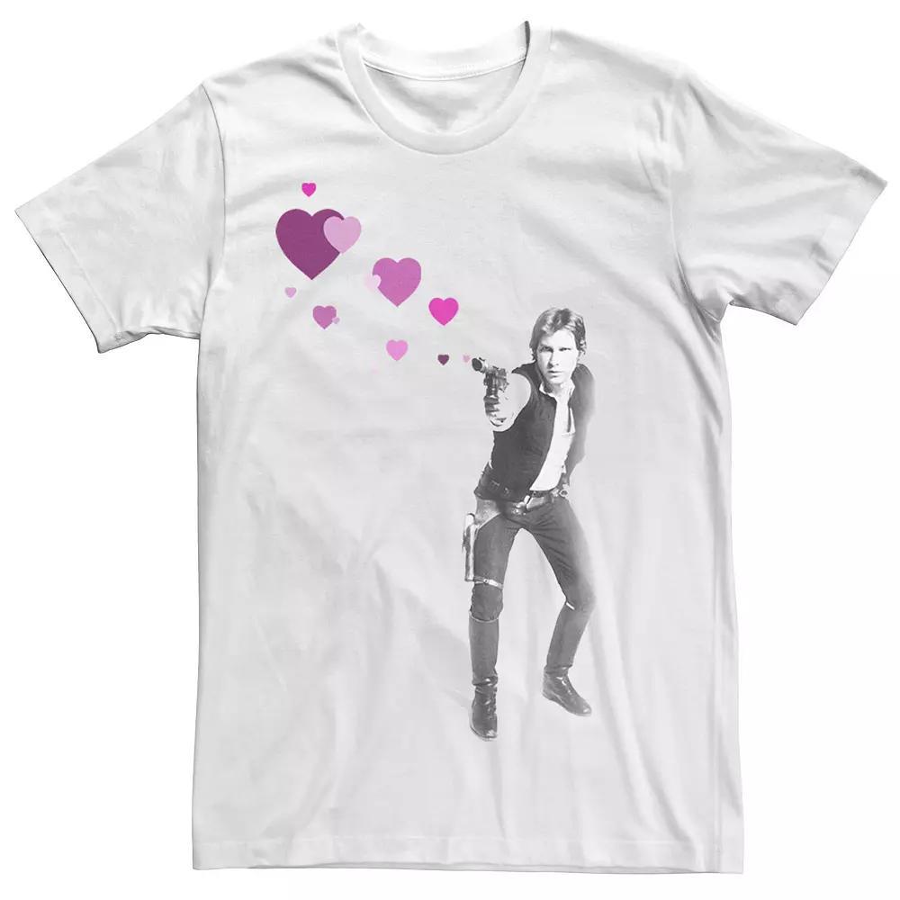 Men's Star Wars Han Solo Shot Hearts Valentine's Day Tee,  Product Image