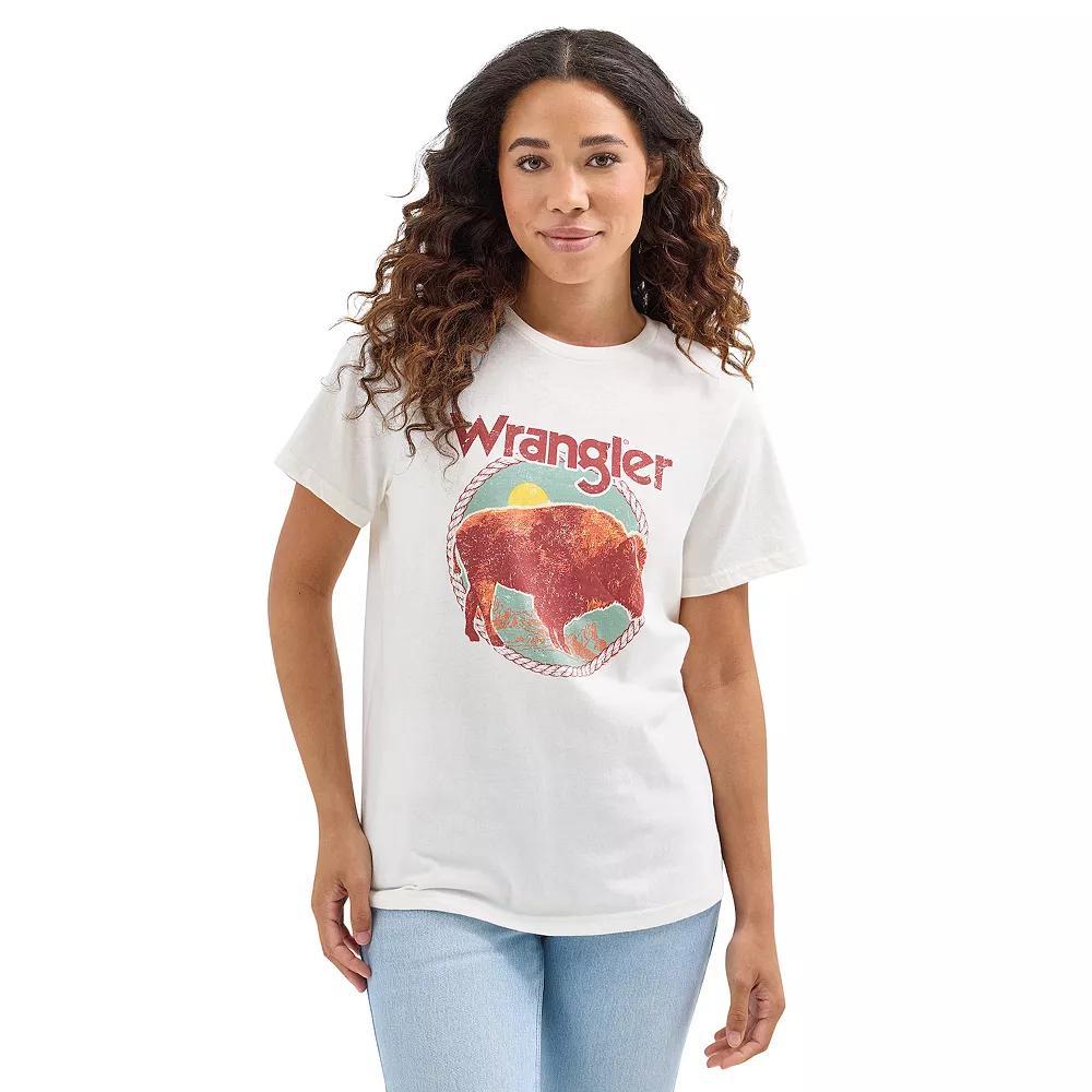 Women's Wrangler Graphic Tee, Size: Medium, Roped Buffalo Product Image