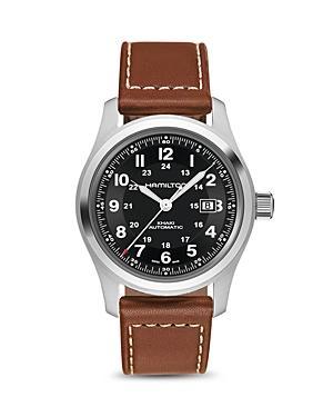 Hamilton Khaki Field Automatic Brown Leather-Strap Watch Product Image