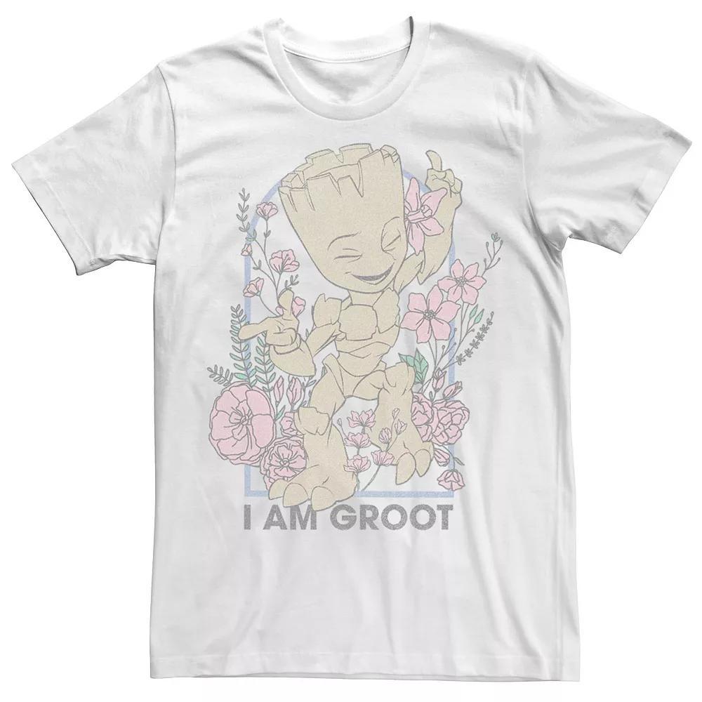 Men's Marvel I Am Groot Floral Tee,  Product Image