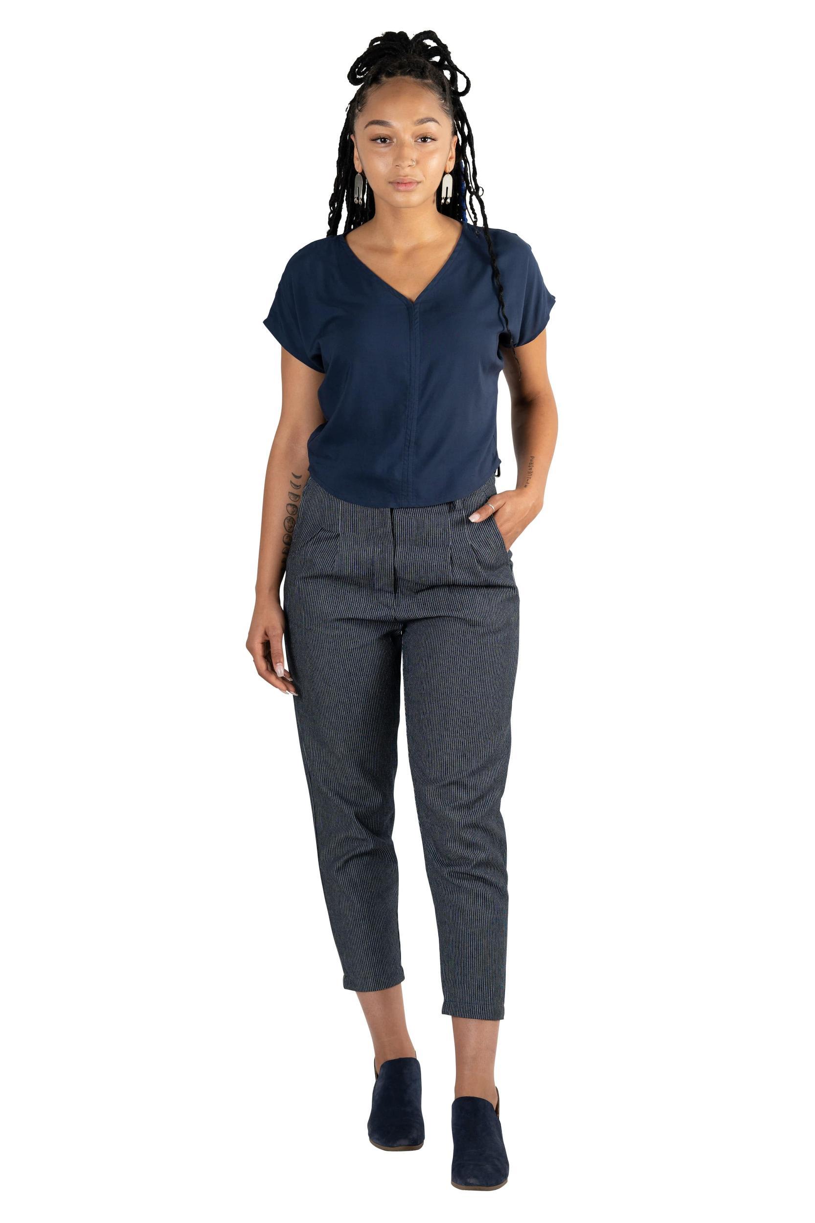 Dolman top in Navy Rayon Challis Product Image