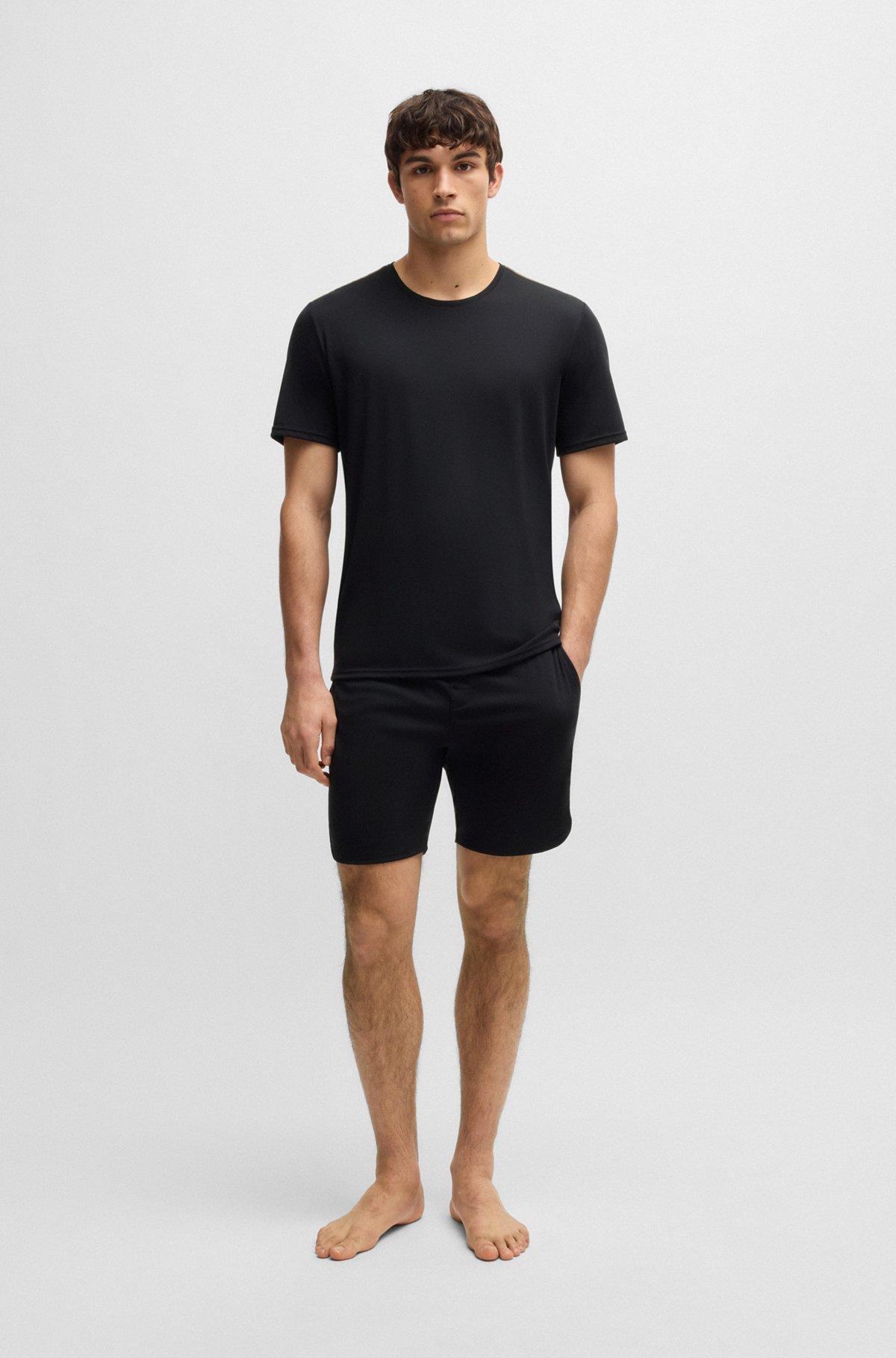 Stretch-jersey pajamas with overlock stitching Product Image