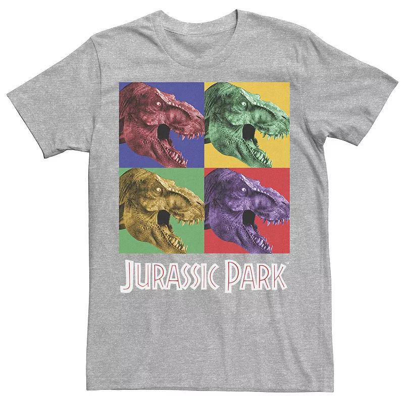 Men's Jurassic Park Four Square Dino Pop Art Style Tee, Size: Medium, Red Product Image