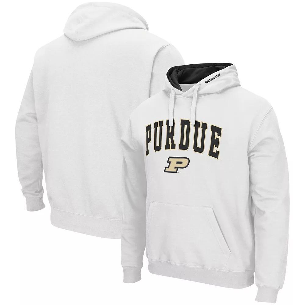 Men's Colosseum White Washington State Cougars Arch & Logo 3.0 Pullover Hoodie,  Product Image