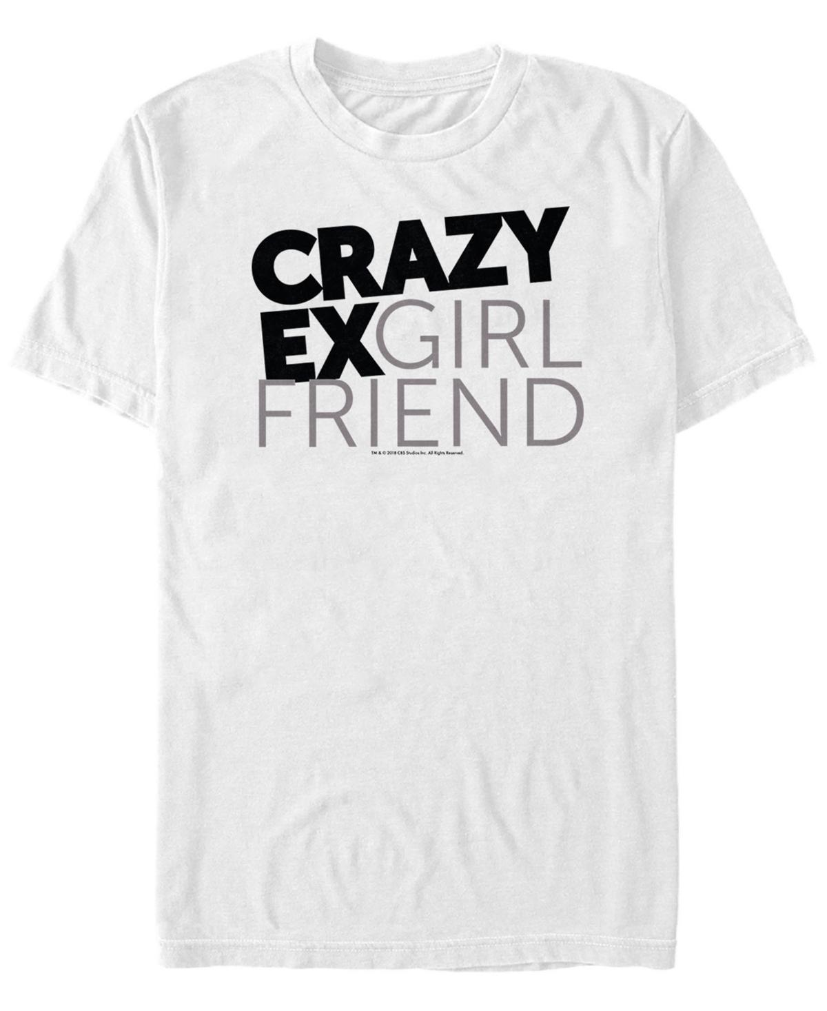 Men's Crazy Ex Girlfriend Black And Grey Font Tee, Size: 3XL, White Product Image