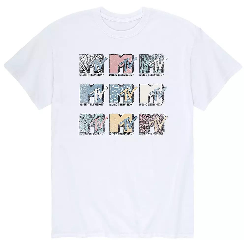 Men's MTV Logos Tee, Size: Small, White Product Image