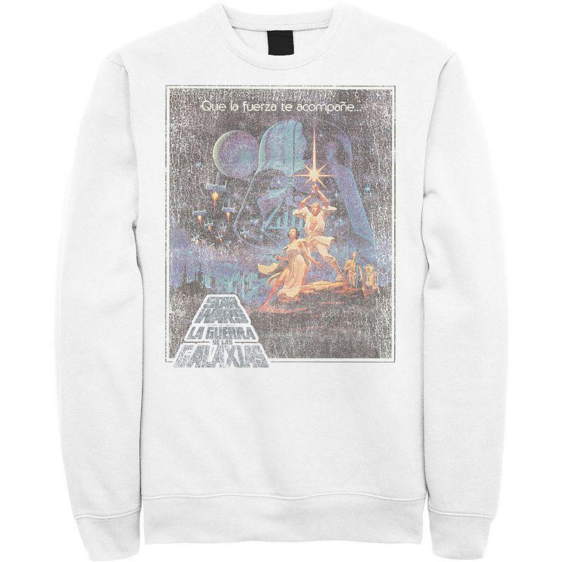 Men's Star Wars Faded VHS Cover Fleece Sweatshirt, Size: Large, White Product Image