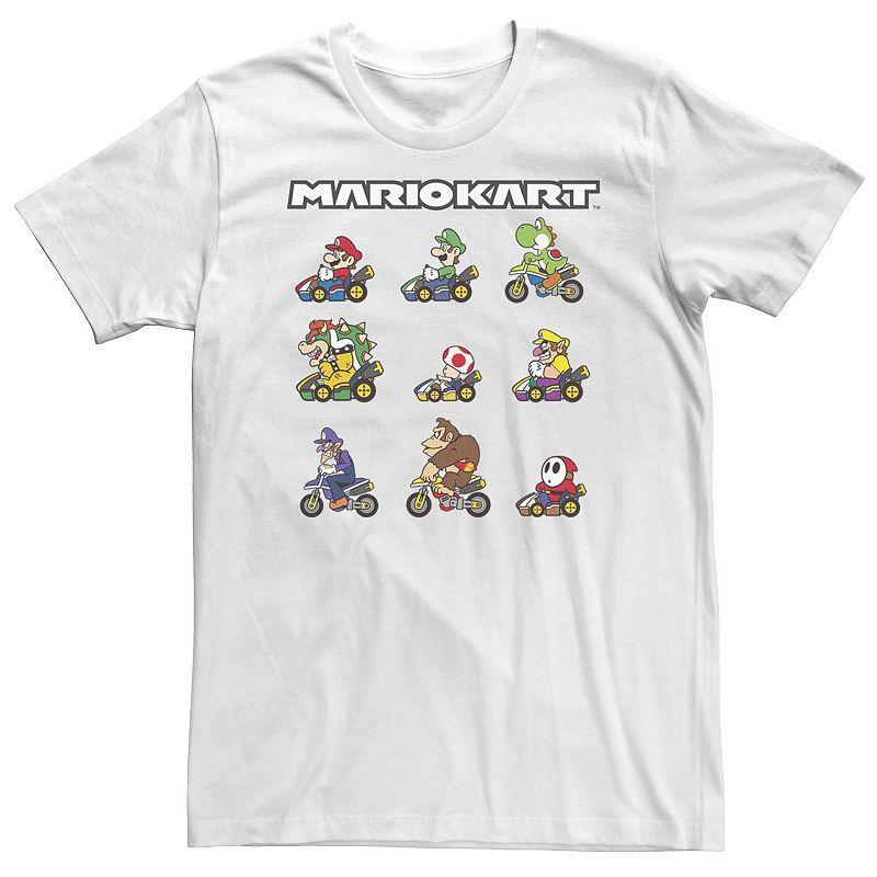 Big & Tall Nintendo Mario Kart Racers Ready Line-Up Tee, Mens Athletic Grey Product Image