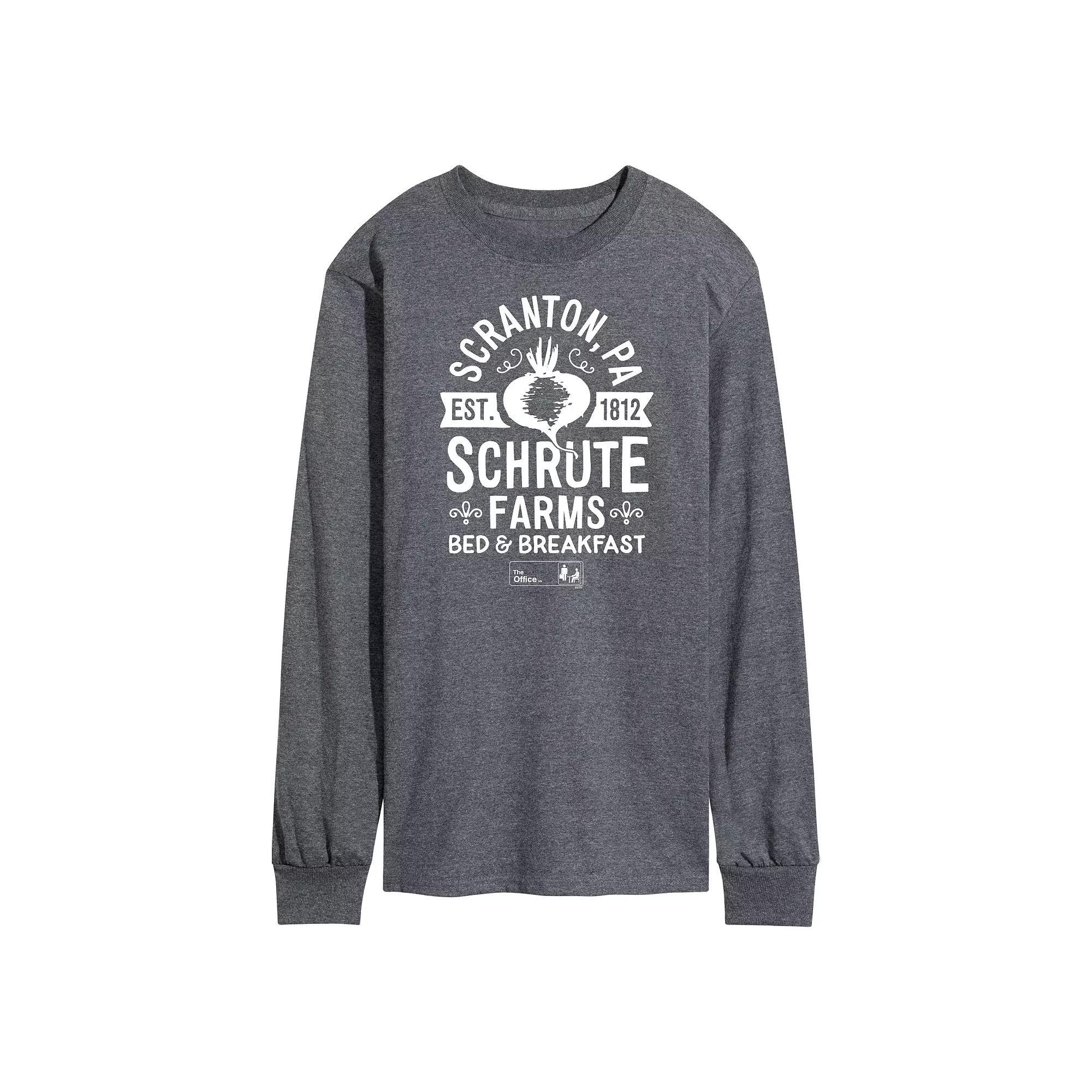 Men's The Office Schrute Farms Long Sleeve Tee,  Product Image
