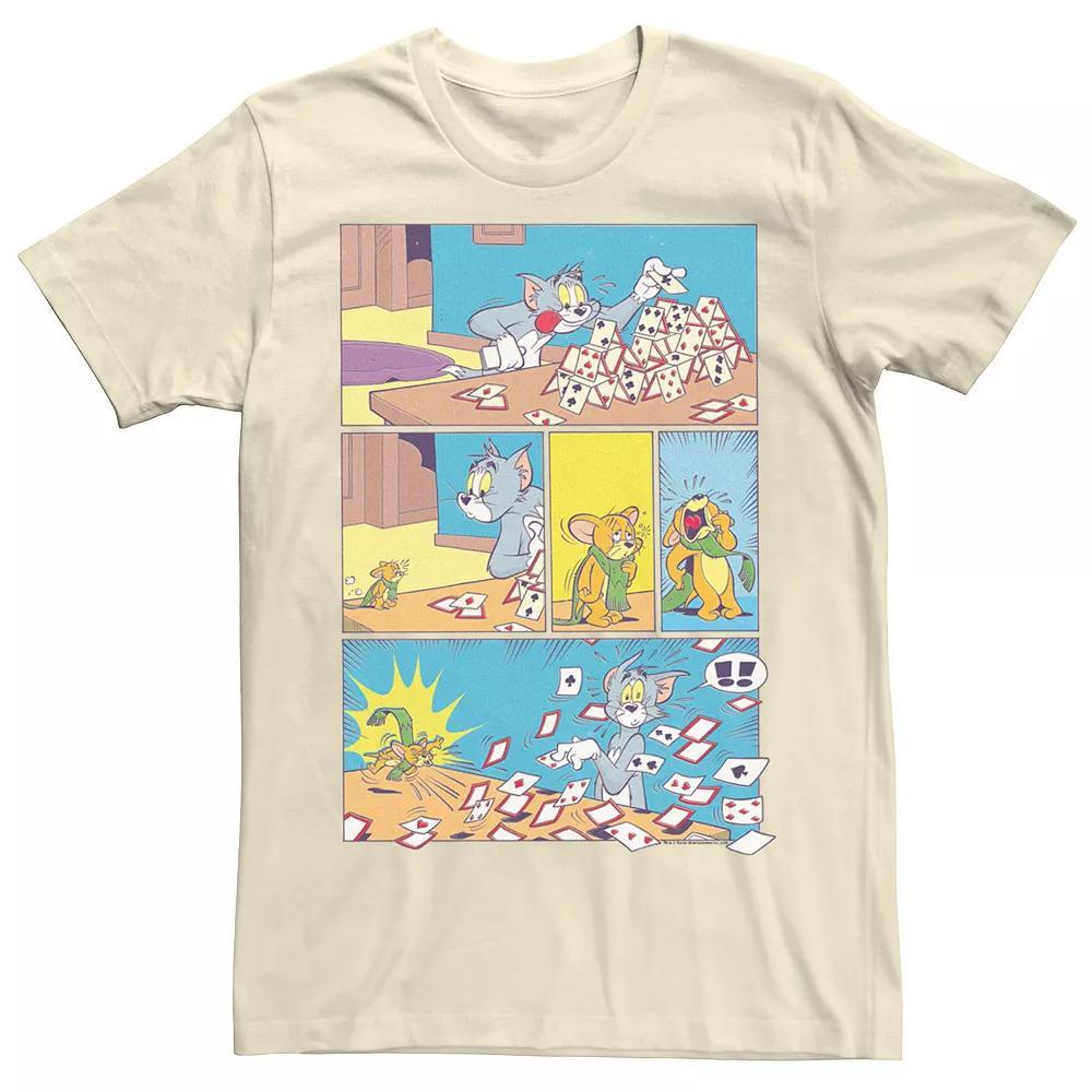 Men's Tom And Jerry House Of Cards Comic Strip Tee,  Product Image