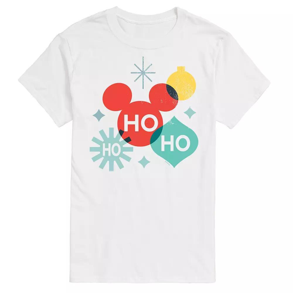 Disney's Big & Tall Holiday Ho Ho Ho Shapes Graphic Tee, Men's, Size: Large Tall, White Product Image