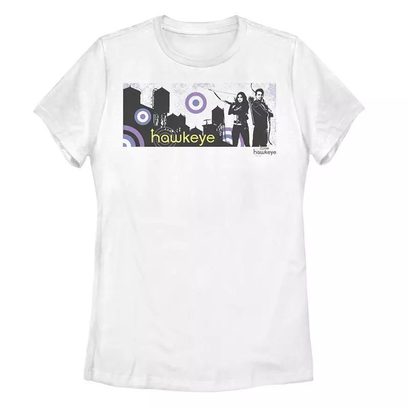 Juniors' Marvel Hawkeye Stamp Portrait Tee, Girl's, Size: XXL, White Product Image