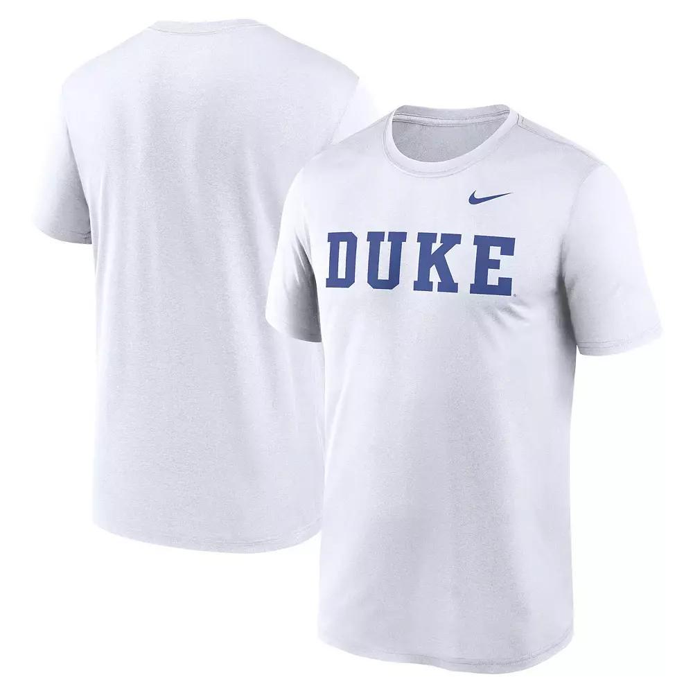 Men's Nike White Duke Blue Devils Primetime Legend Wordmark T-Shirt,  Product Image