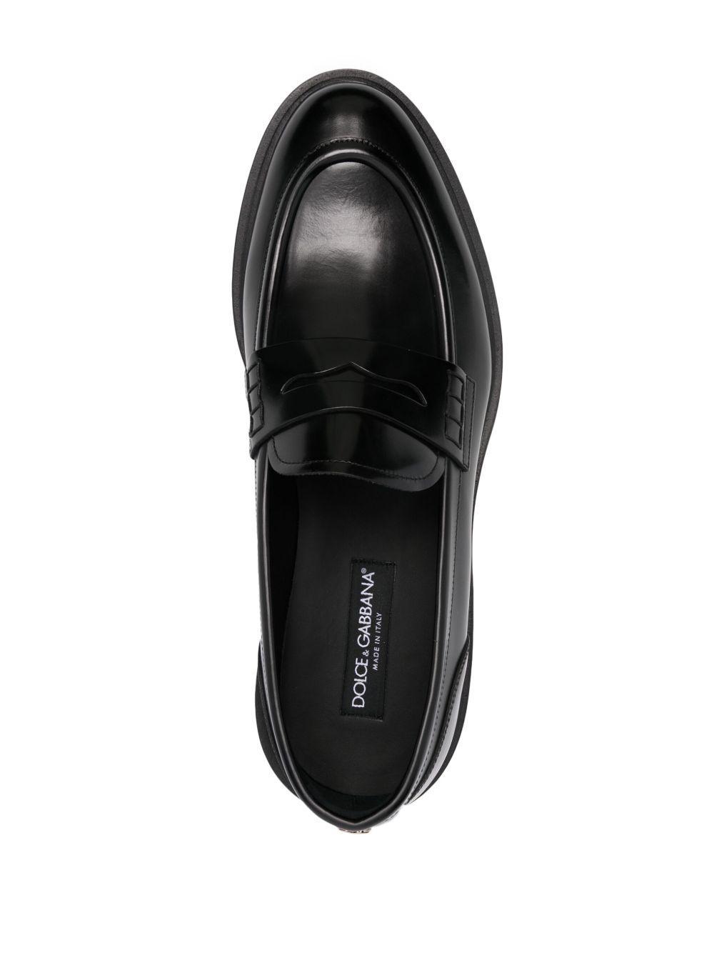 brushed leather loafers Product Image