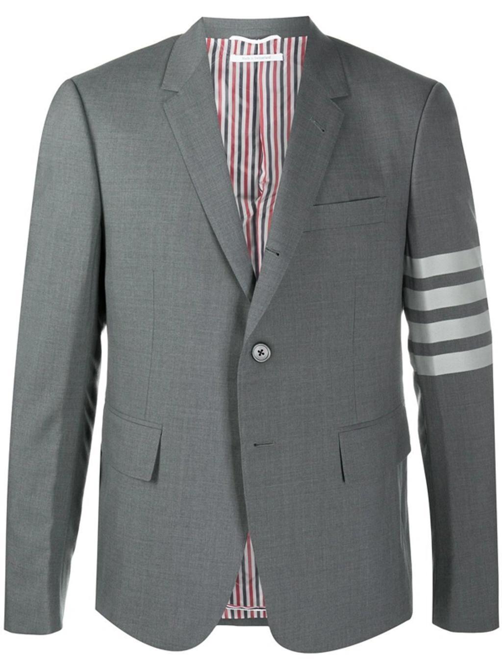 THOM BROWNE 4-bar Jersey Sport Coat In Grey Product Image