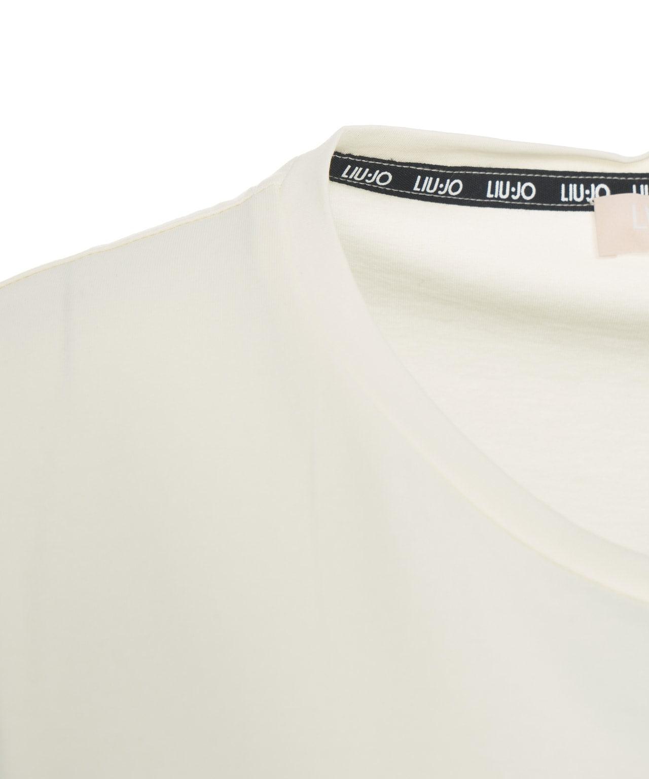 T-shirt with print and rhinestones Product Image