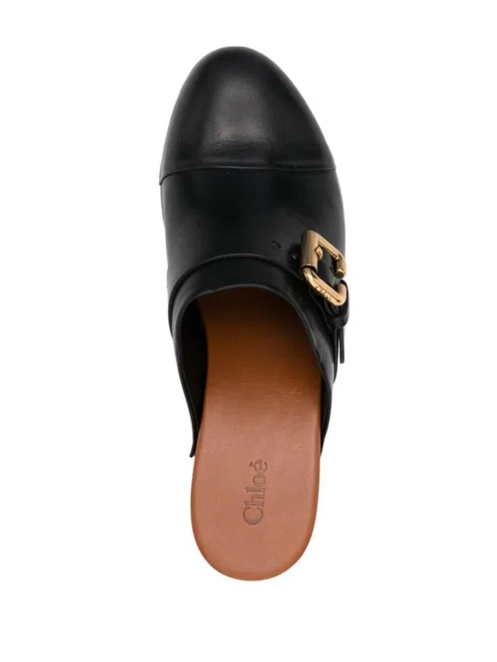 CHLOÉ Jeanette Studded Platform Clogs In Black Product Image