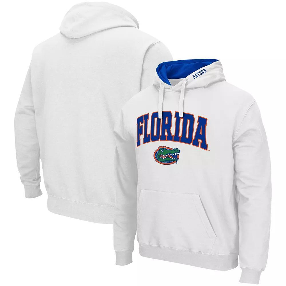 Men's Colosseum White Florida Gators Arch & Logo 3.0 Pullover Hoodie,  Product Image
