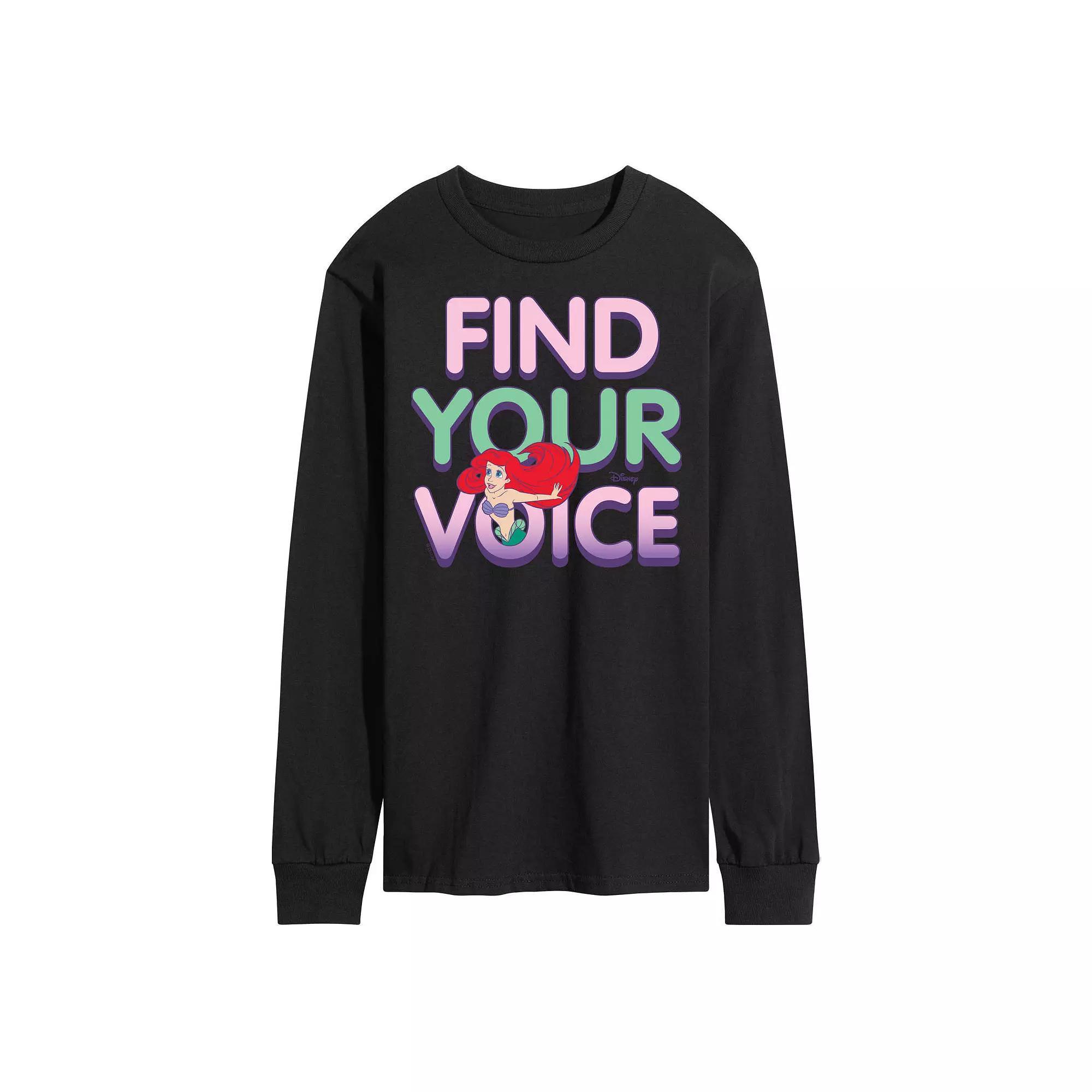 Disney's The Little Mermaid Men's Ariel Long Sleeve Tee,  Product Image