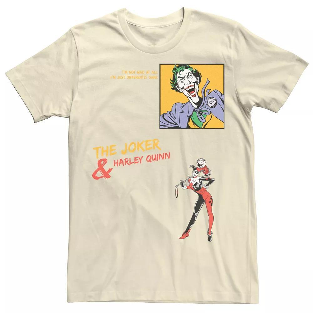 Men's Batman The Joker And Harley Quinn Retro Tee, Size: 3XL, Natural Product Image