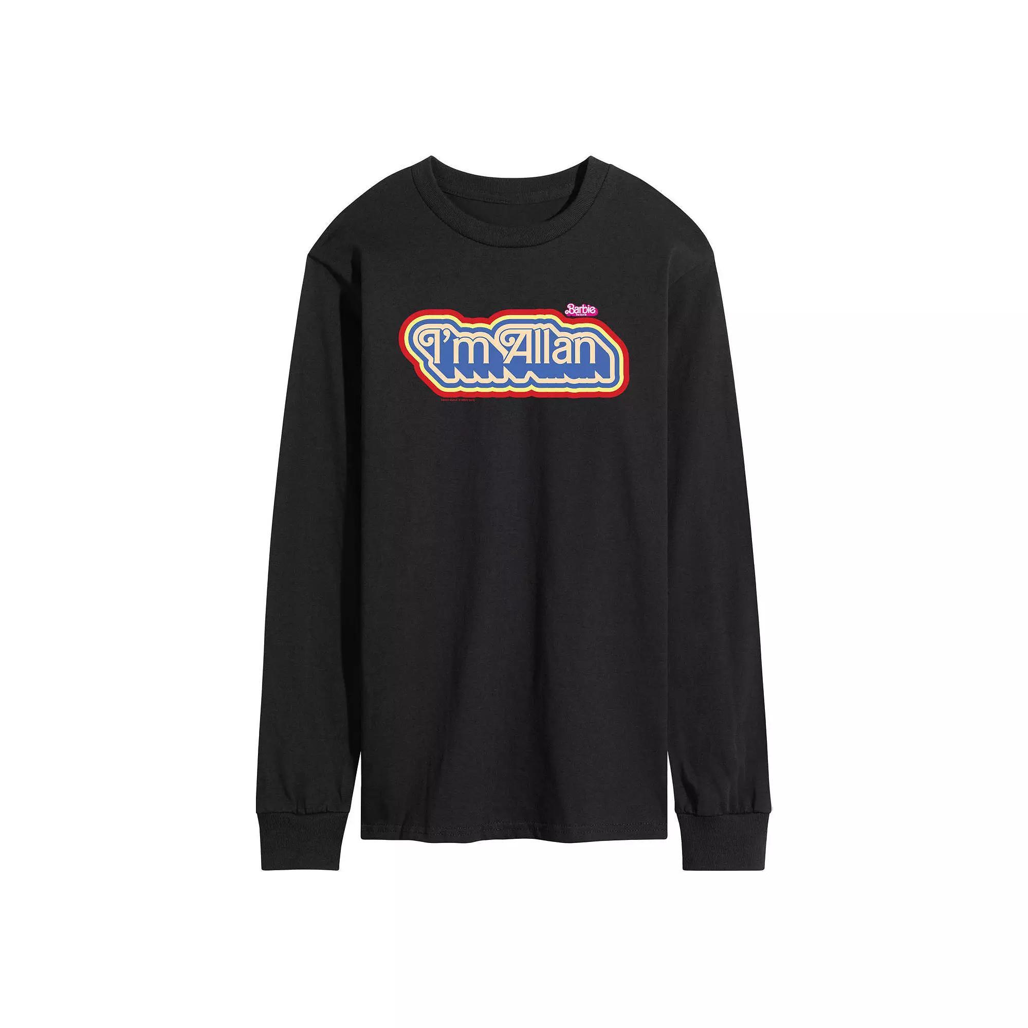 Men's Barbie™ The Movie Hi Barbie Long Sleeve Graphic Tee, Size: XL, Black Product Image