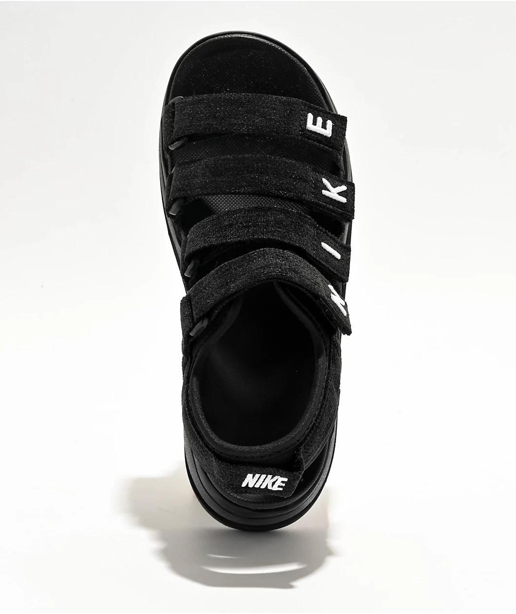 Nike Icon Classic SE Black & White Platform Sandals Product Image