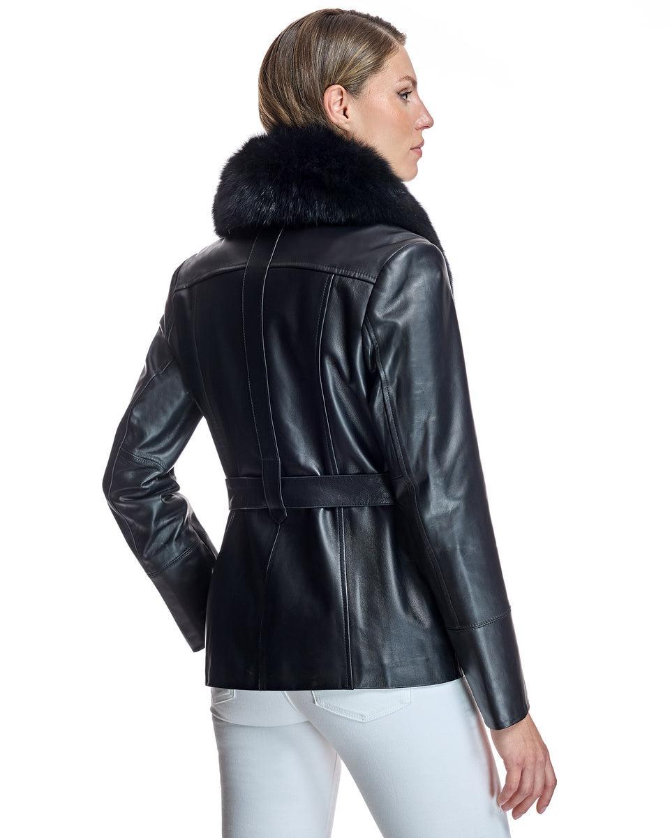 Maximilian Fur-Trimmed Leather Jacket Product Image