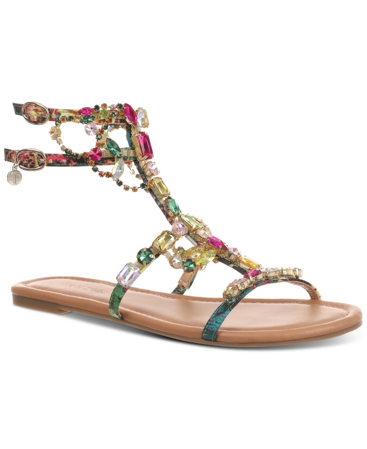 Thalia Sodi Womens Jenesis Embellished Flat Sandals Product Image