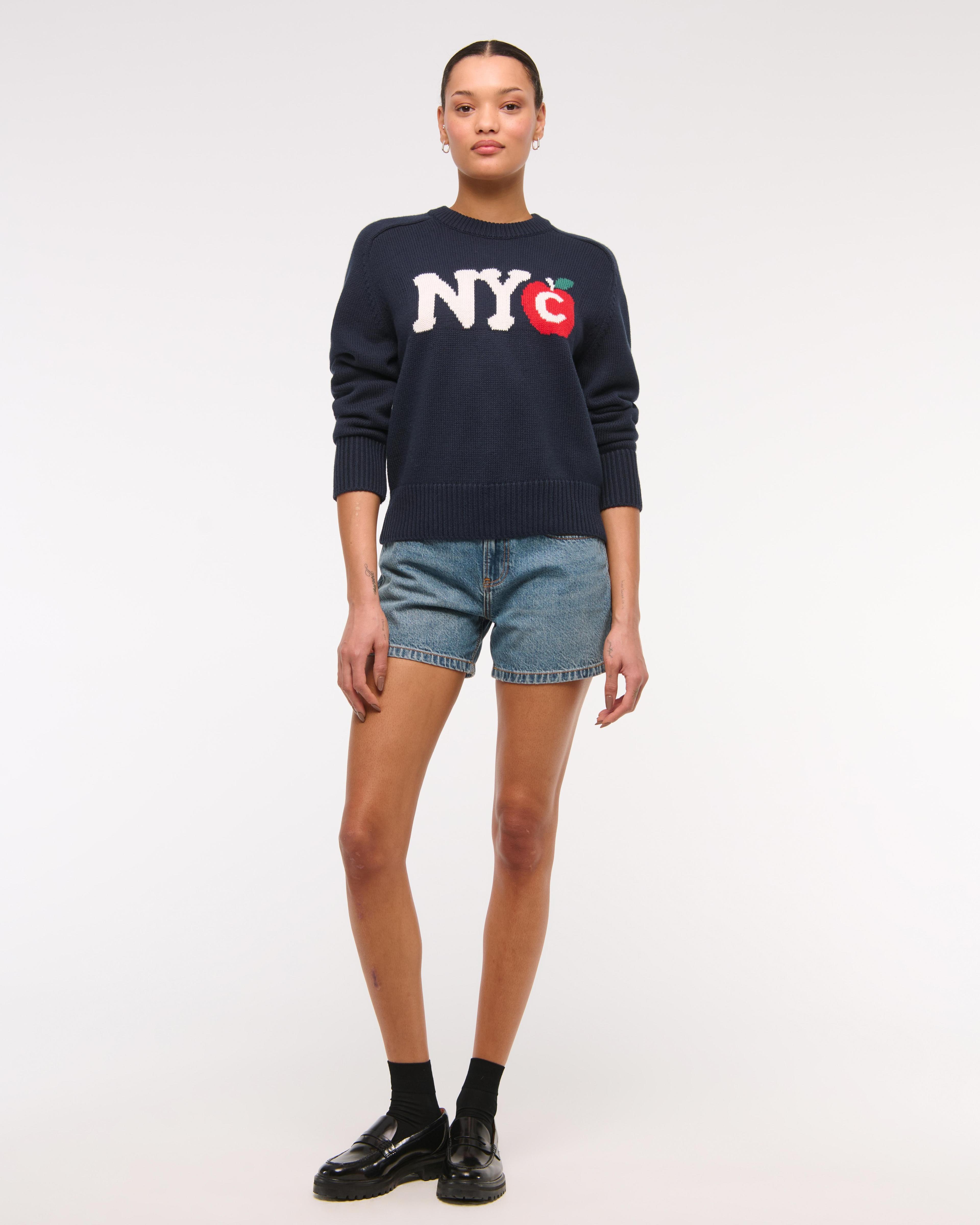 The A&F Madeline NYC Crew Sweater Product Image