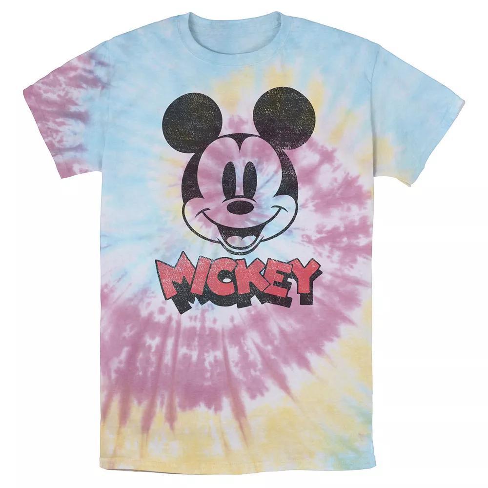 Men's Disney Mickey And Friends Mickey Big Face Logo Wash Tee,  Product Image