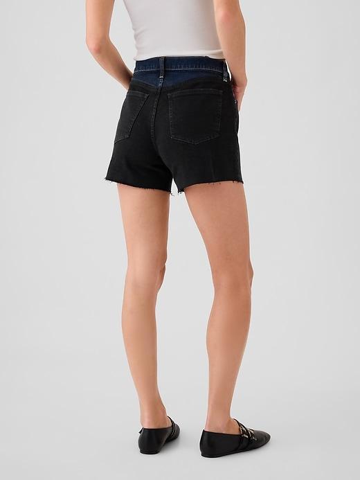 4" High Rise Girlfriend Denim Shorts Product Image