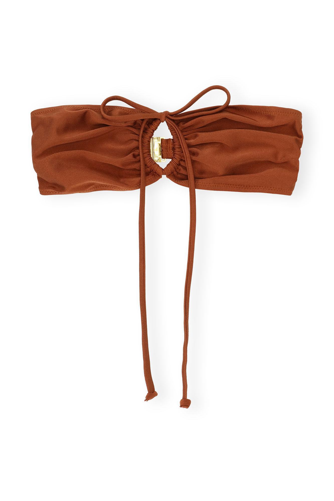 Brown Open Bandeau Bikini Top Product Image