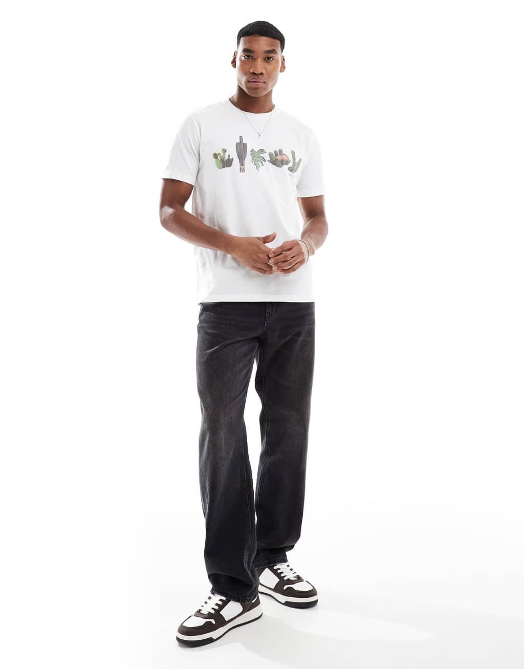 PS Paul Smith desert print logo t-shirt in white Product Image