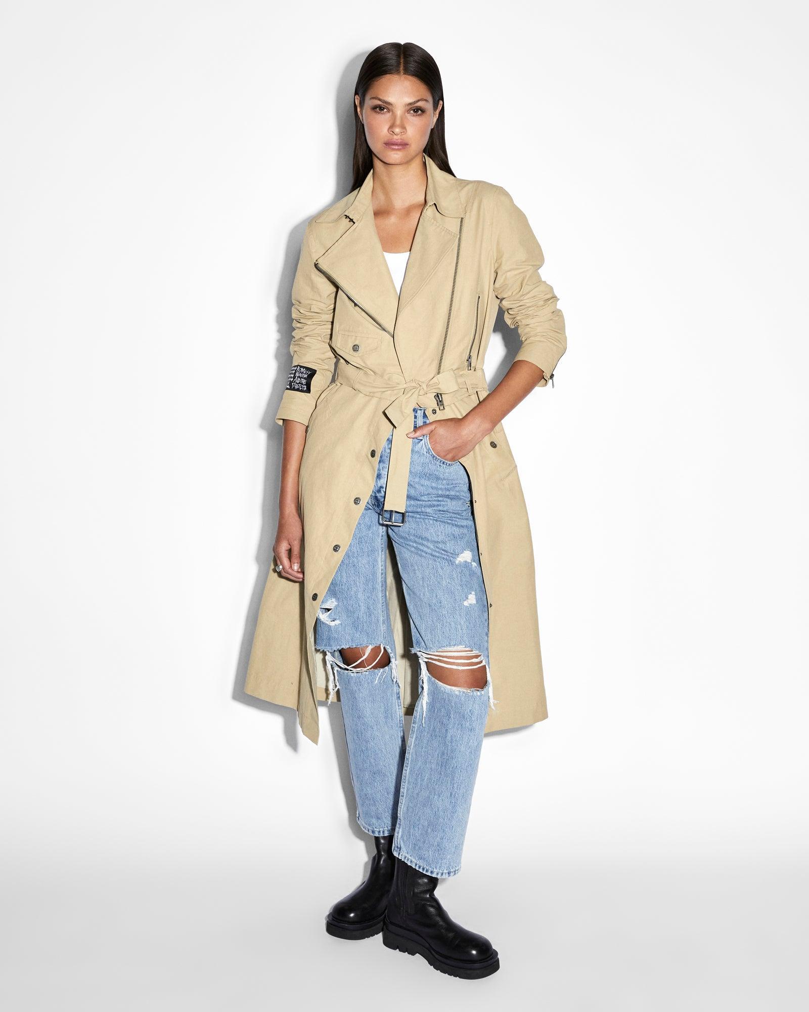INCOGNITO BIKER/TRENCH KHAKI Female Product Image