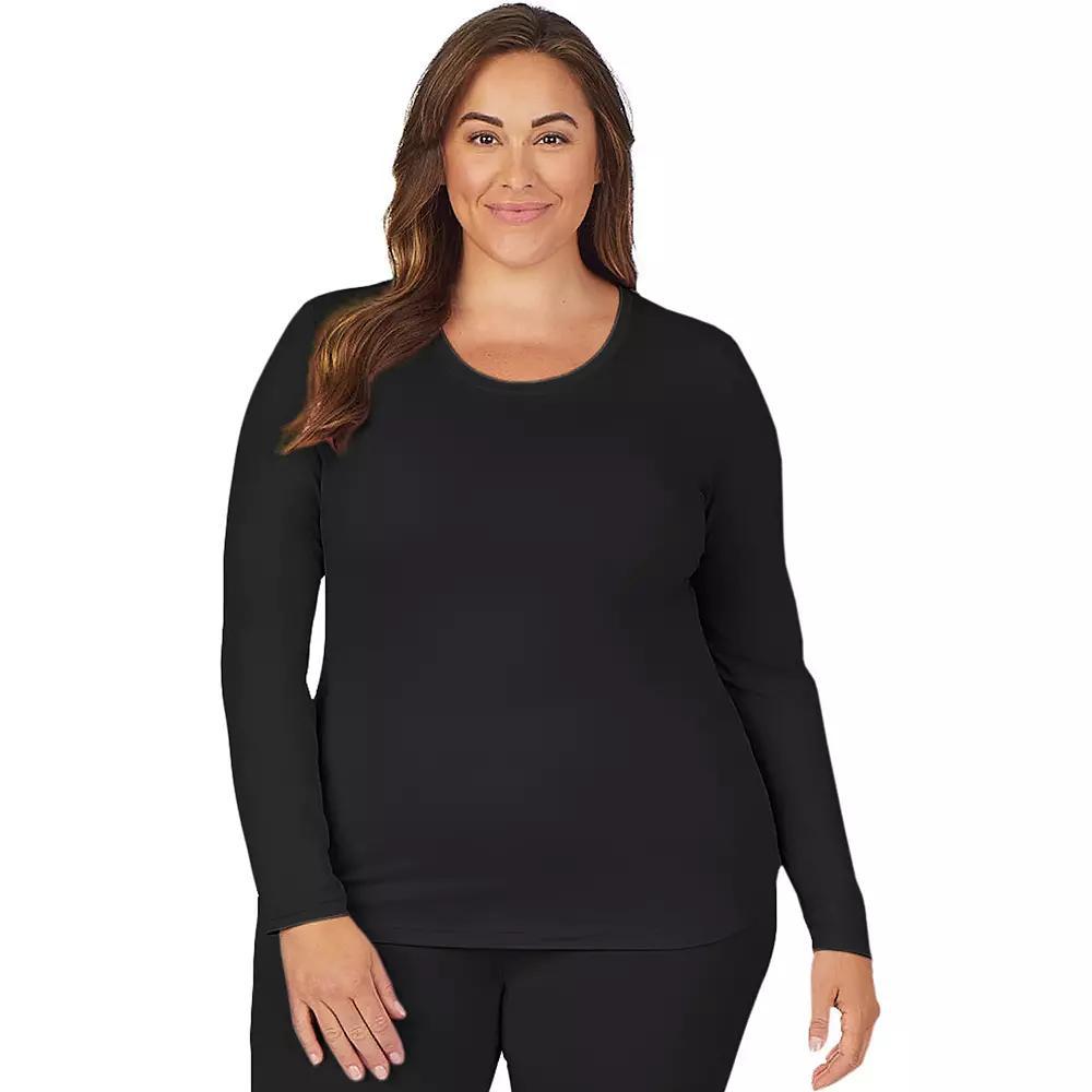 Plus Size Cuddl Duds® Under Scrubs Crewneck Top, Women's, Size: 3XL, Black Product Image