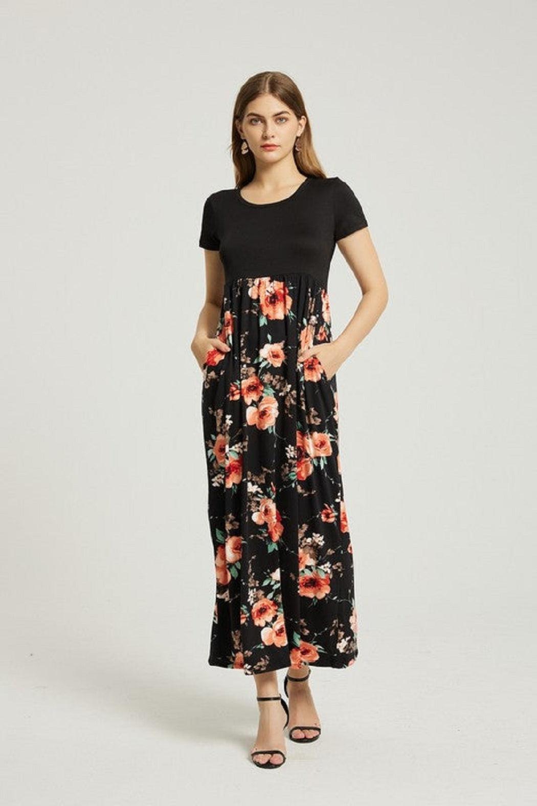 Womens Casual Floral Maxi Dress Female Product Image