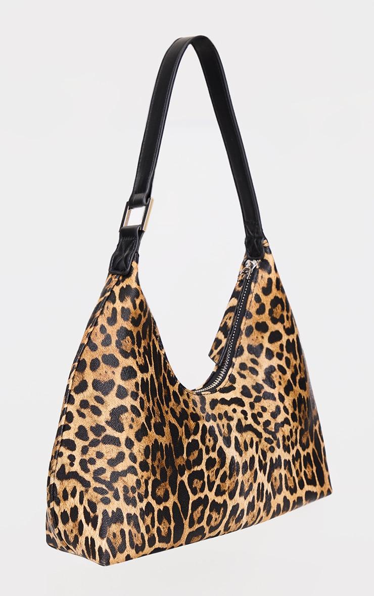 Leopard Curved PU Shoulder Bag Product Image