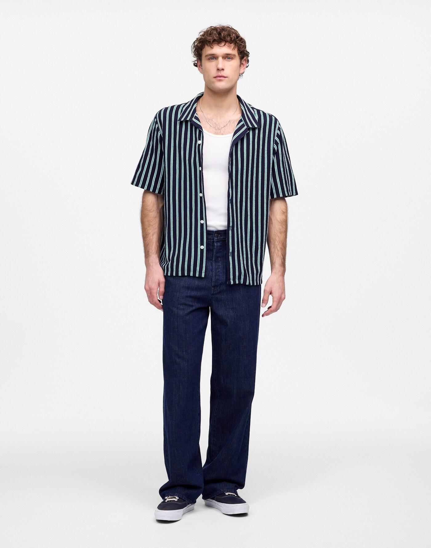 The Textured Knit Camp-Collar Shirt Product Image