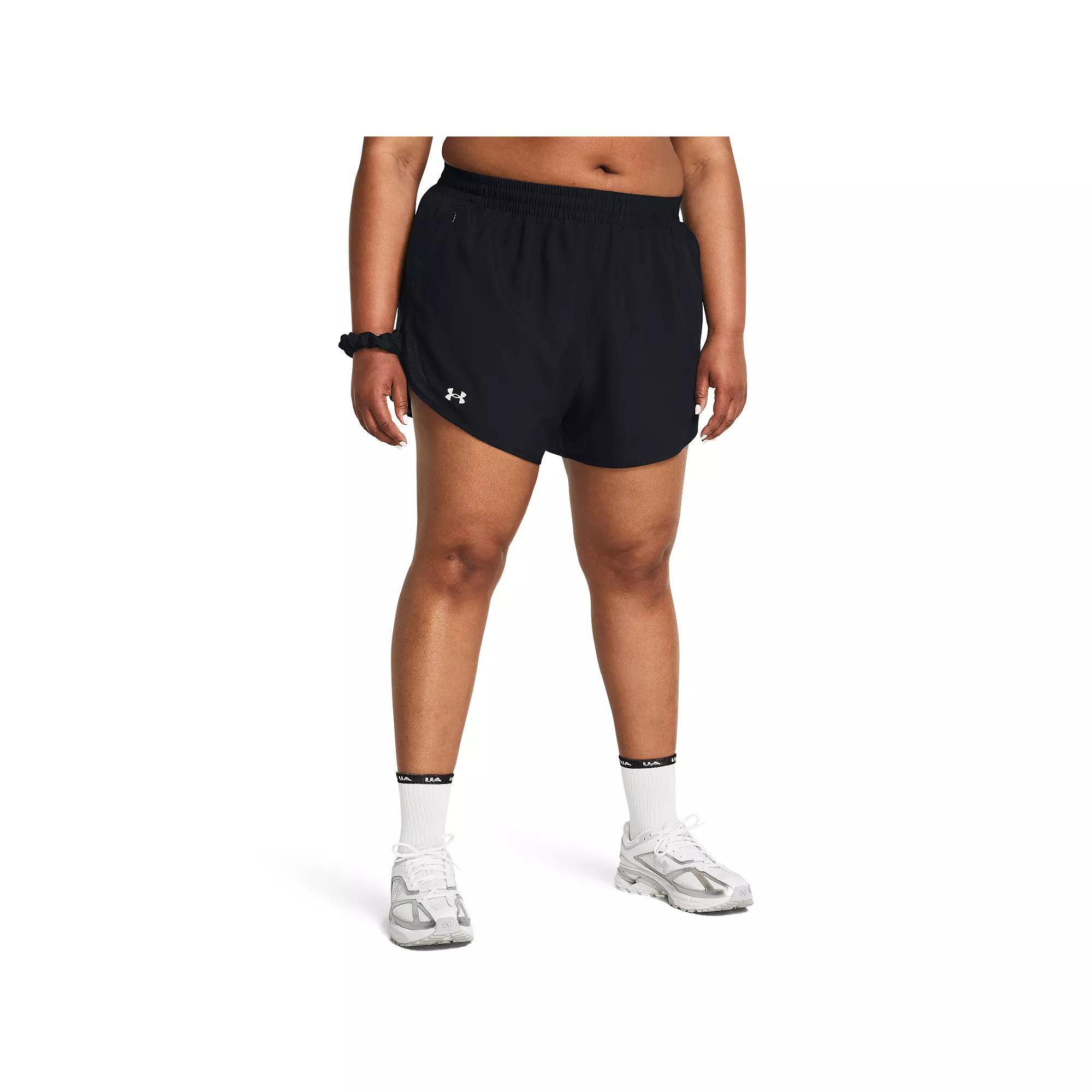 Women's Under Armour Fly-By Shorts, Size: Small, Red Product Image