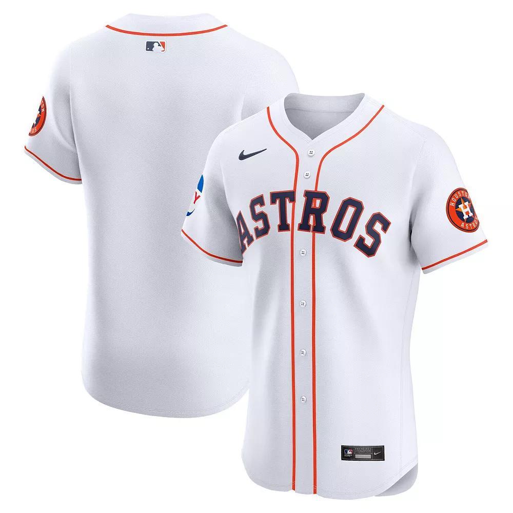 Men's Nike White Houston Astros Home Elite Patch Jersey,  Product Image