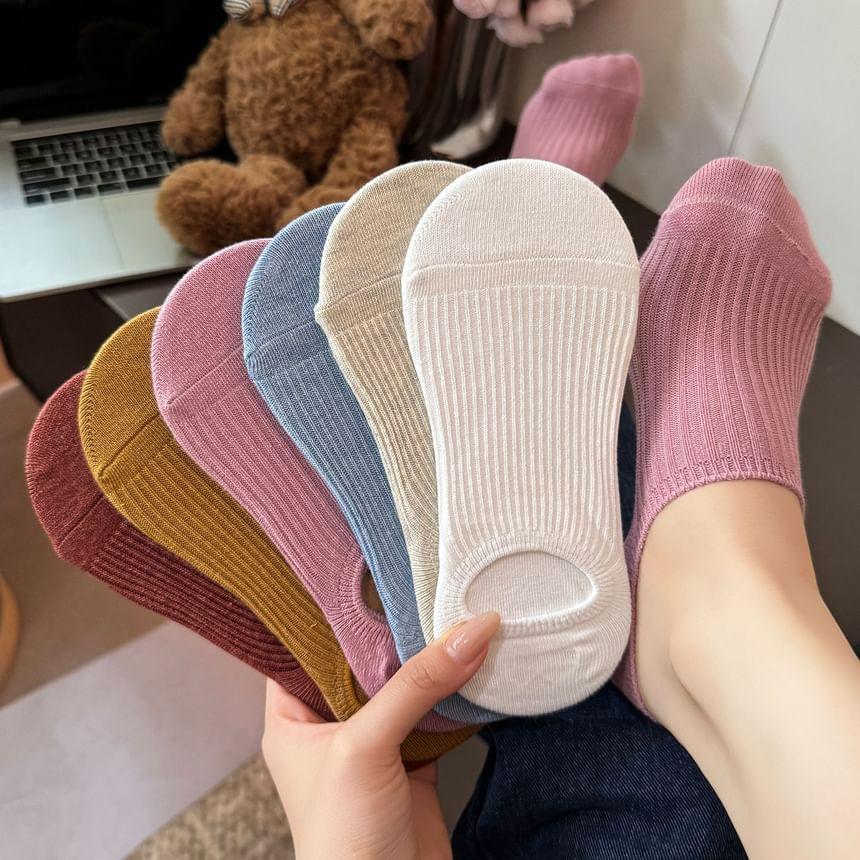 Set of 8 Pairs: Plain No Show Socks Product Image