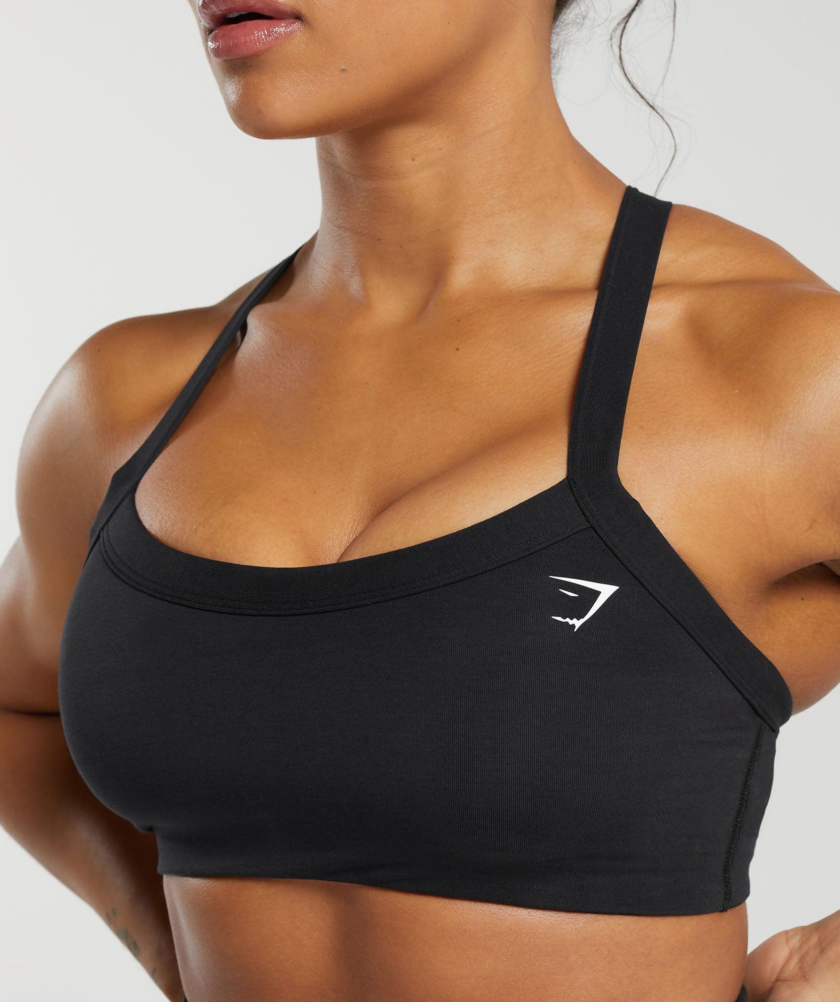 Gymshark Cotton Lifting Sports Bra - Black Female Product Image