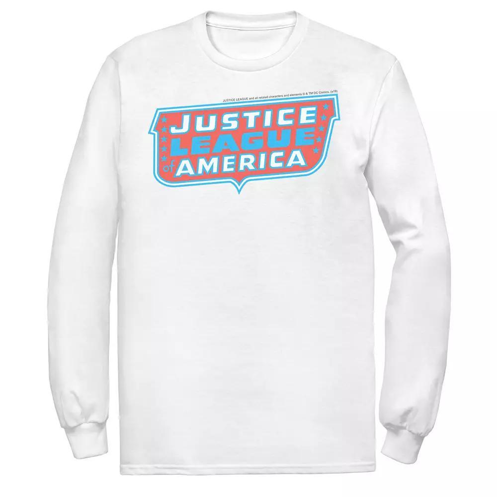 Men's DC Comics Justice League of America Text Poster Logo Tee,  Product Image